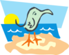 Bird On A Beach Clip Art